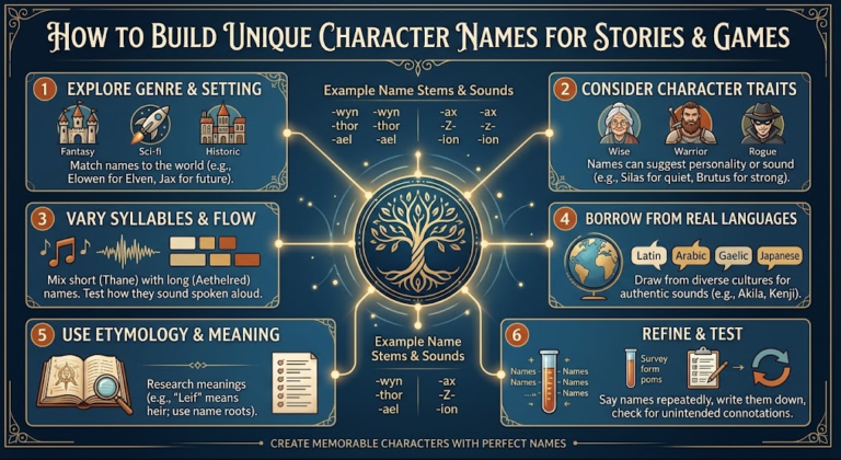 How to Build Unique Character Names for Stories and Games