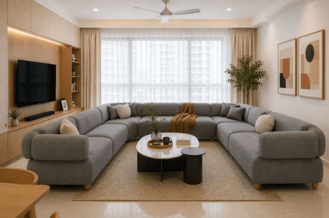 How to Style a U-Shaped Sectional in a Small Living Room